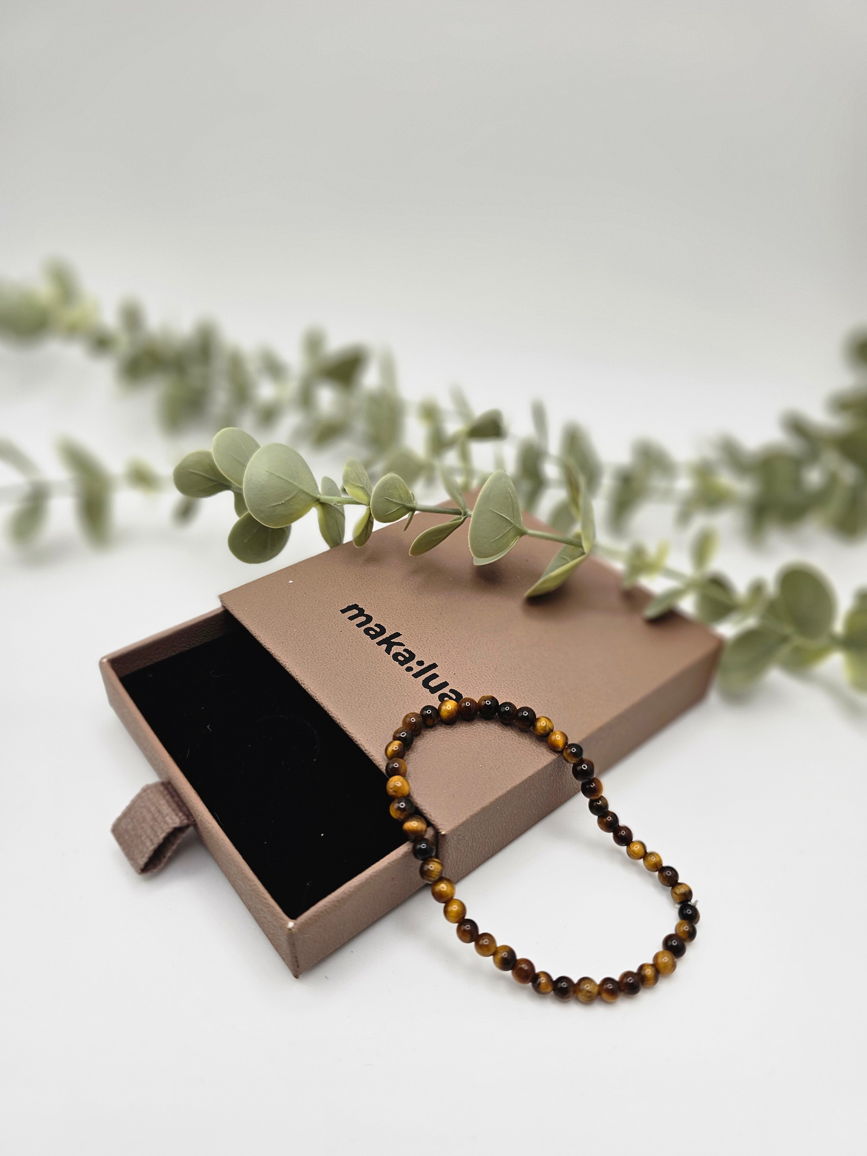STRENGTH - Tigerauge Armband