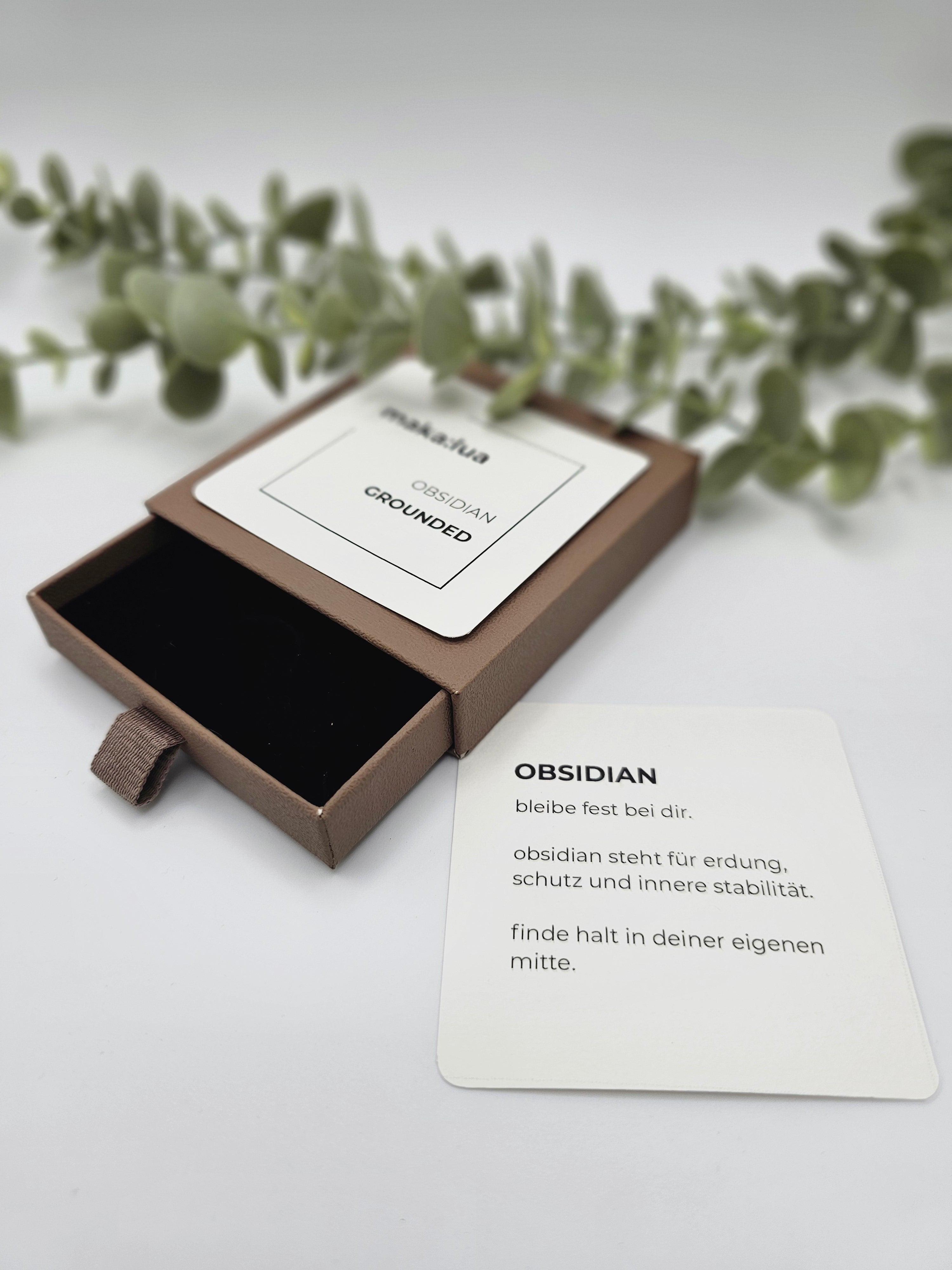GROUNDED - Obsidian Armband